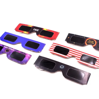 USA stock on AAS Approved Vendor List 2024 ISO Certified Solar Eclipse Glasses Customized Design Solar Eclipse  Paper Glasses