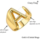 Letters Rings Rings Finger Ring Design Amor Jewelry A-Z 26 Letters Initial Finger Rings For Women