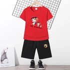 Boys Summer Cartoon Printed Baby Boys Clothes Set Summer Short Sleeve 2pcs Baby Boys Casual Set Clothes