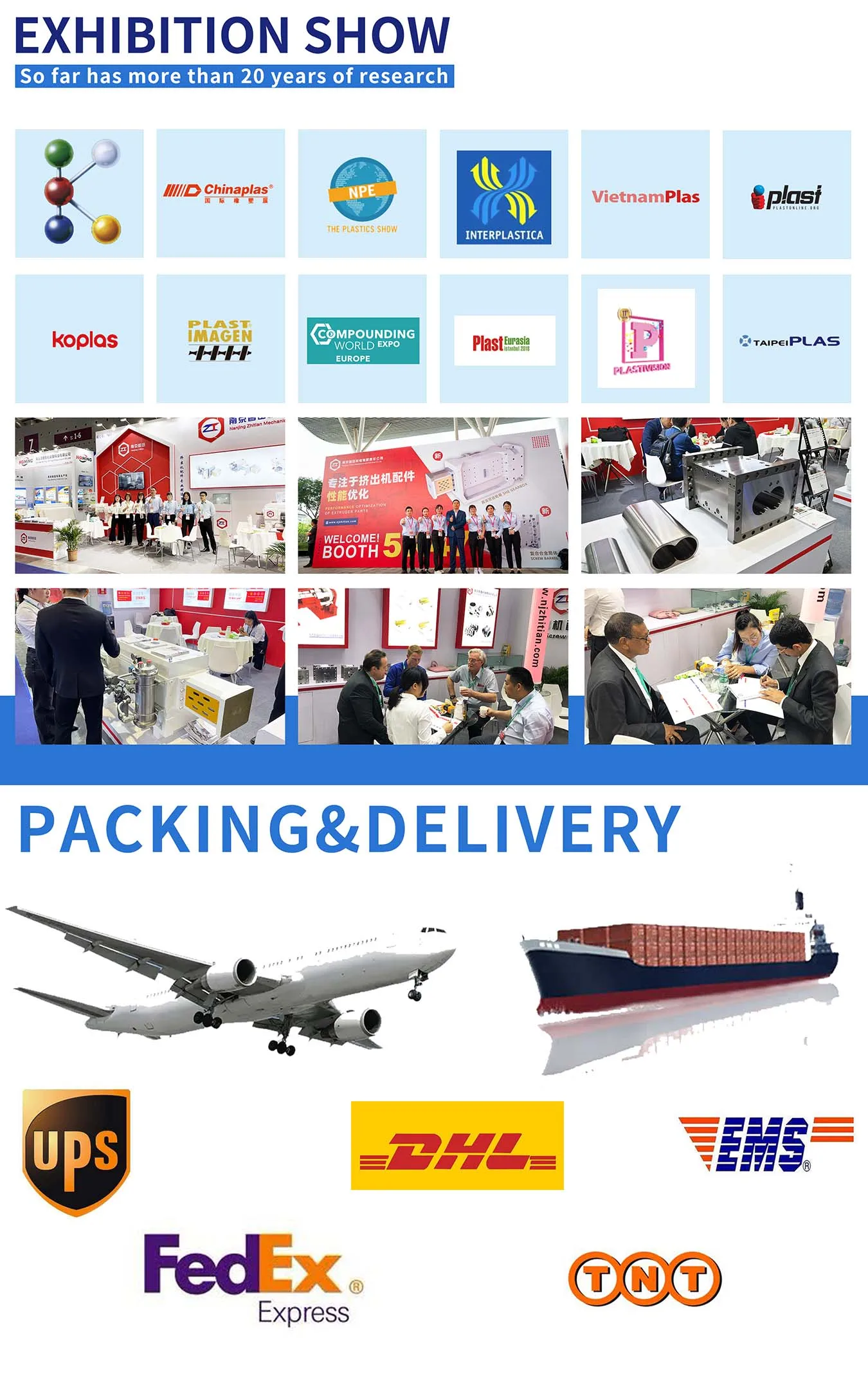 High Precision ISO9001 Certified Extruder Barrel with 38CrMoAl Material and ZT615 Nickel-Based Alloy for Twin Screw Extrusion