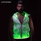 Hoodies Zip Hoodies Light Up Hot Sale Pullover Hoodies Led Luminous Custom Glow In Dark Hoodies With Zip