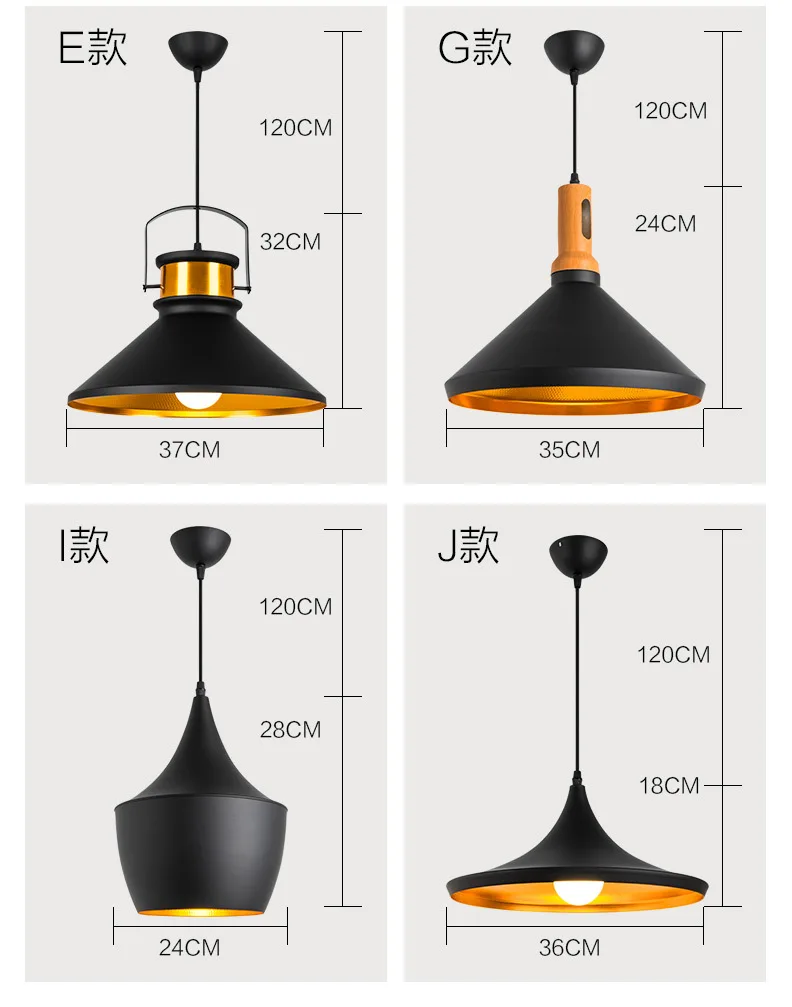 Retro Metal Large Dome Pendant Light  For Cafes Restaurants Hotel