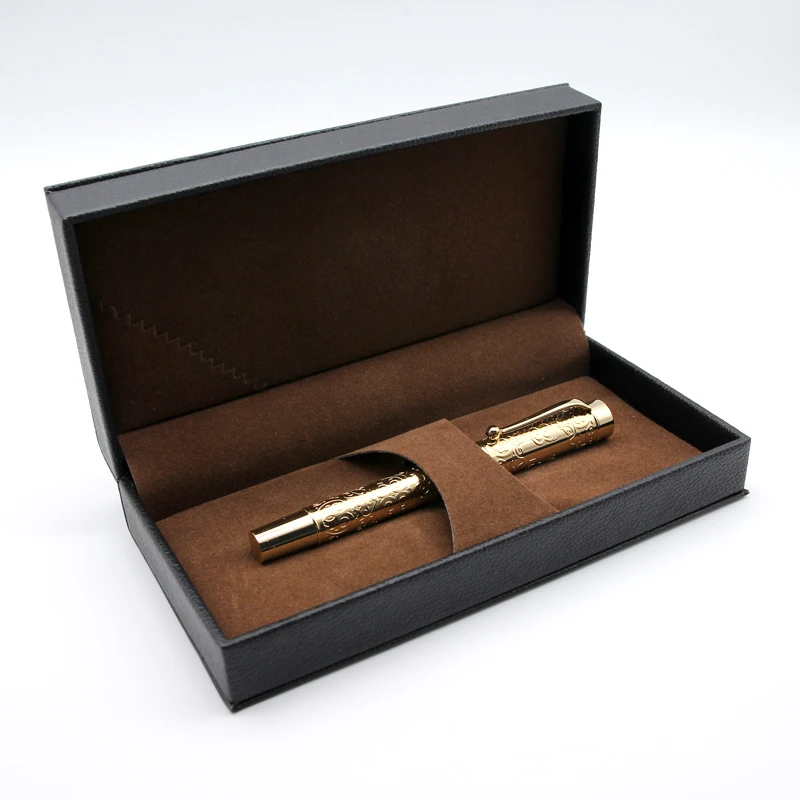 Hot Selling Modern Stationery Luxury Gold Pattern Rollerball Pen Design Pen Metal Roller Pen