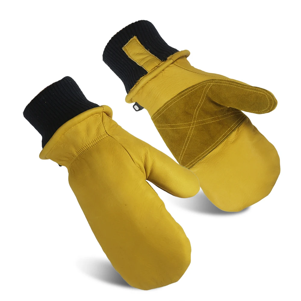 Wholesale Leather Fleece Lined Work Gloves Mittens For Men - Buy Deer Leather  Mitten,Leather Gloves,Gloves Product on Alibaba.com