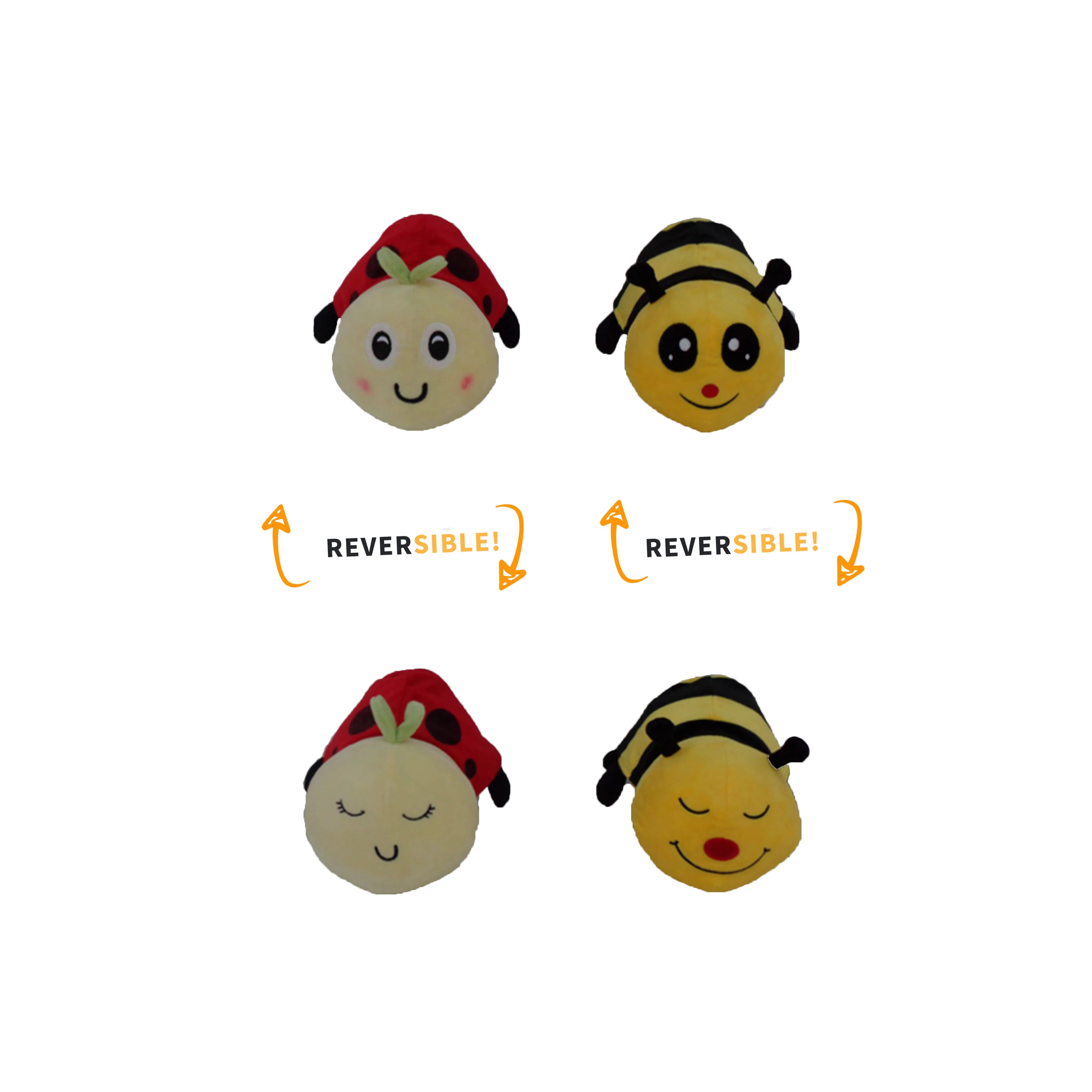 reversible bee plush