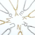 Fashion Necklace Custom Fashion 26 Initial Necklace Rhinestone Diamond Initial Letter Pendant Necklace