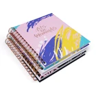 Planner 2021 New Arrivals Rose Gold Stamping Foil Hardcover Planner Custom Spiral Notebook Journal