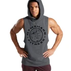Vest Summer Casual Hooded Vest Men's Thin Cotton Sports Fitness Vest Basketball Hoodie Mens Fitness Sweater Jacket