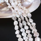 Pearl Large Coin Pearls 15mm White Big Large Size Coin Natural Real Fresh Water Coin Pearl Bead String