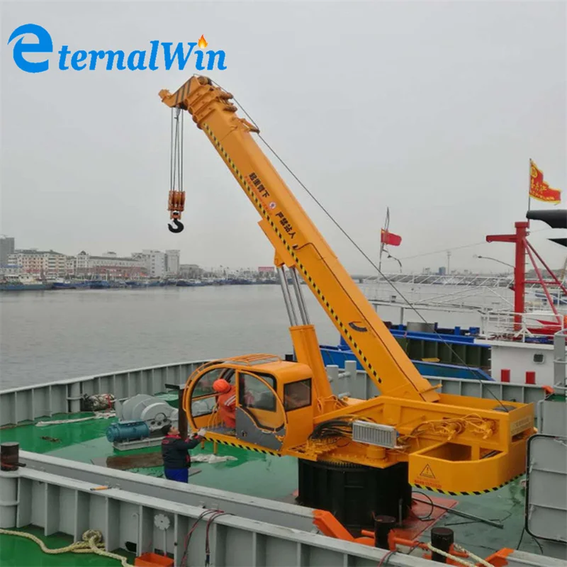 Ton Ton Jib Boom Lifting Ship Crane Deck Crane Telescope Boom