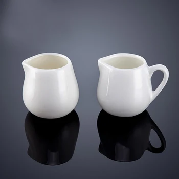 Italy unusual Personalized design mini white ceramic milk jug creamer