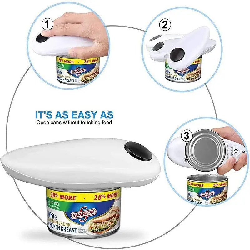 One Touch Battery Operated Handheld Can Opener