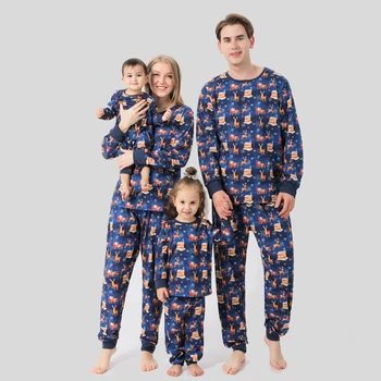 kids christmas pajamas custom print onesie for boys girls night gown sleepwear