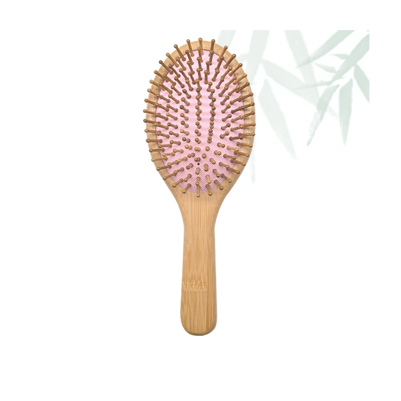 Wholesale air cushion round massage comb portable hairdressing wood smooth hair airbag massage comb bamboo massage comb
