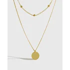 Sterling Silver Jewelry Silver 925 Sterling Silver Beads Double Clavicle Necklace Chain Female Silver Jewelry