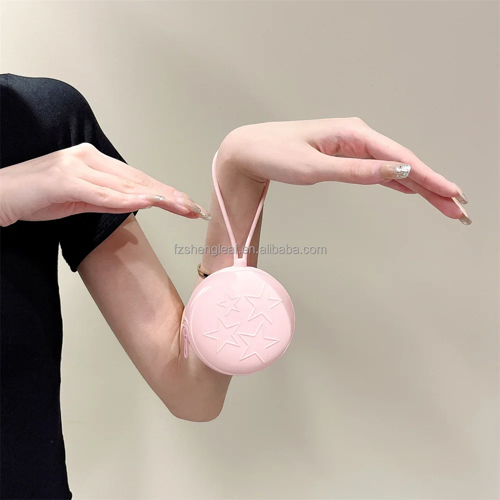 product customized mini pvc coin and earphone pouch unique kawaii silicone key purse wallet for ladies kids women with zipper closure-3