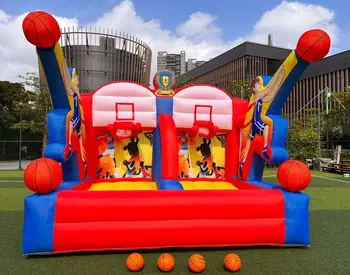 Custom-Size Inflatable Basketball Hoop with Blower for Outdoor Events Parties and Gatherings Fun Inflatable Basketball Game