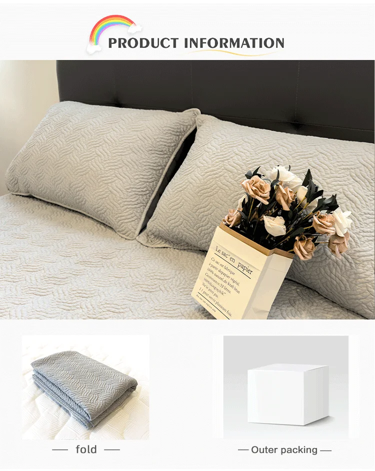 New Arrival Modern Stripes Super Soft 3-Piece Polyester Quilted Blankets with Pillowcase manufacture