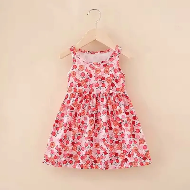 Girls Floral Dress Sleeveless Casual Sundress for Girl 5-12 Years