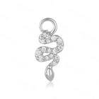 Brass Charm Metal Gemnel Pendants Brass Jewelry Snake Charm Metal Type Custom Lovely Stone Unisex OEM Earring Pendant