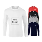 Color Clothes 2021 New Arrival Cotton Long Sleeve Shirt Custom Pure Color Print T Shirt Woman And Man Clothes