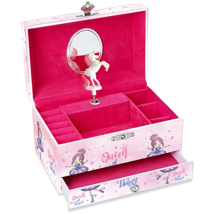 Ever Bright Hot Sales Kid Toys Ballet Music Storage Box 7-Inch Ballerina Jewelry Music Box For Birthday Gift
