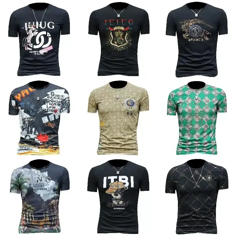 Manufacturers sell new printed men slim movement waterproof breathable short sleeve T-shirt