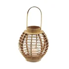 Lantern Hand Designer Candle Holder Chinese Ellipse Lantern Hand - Woven Wooden Line Around High End Candle Holder