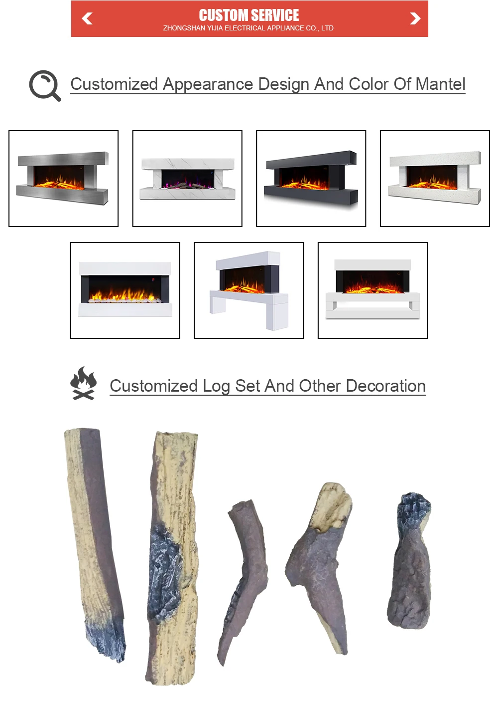 Electric Fireplace, 220V-240V, 1000W - detail 12