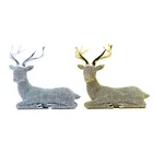 Resin Made In China Decor Office Decoration Electroplate Elk Resin