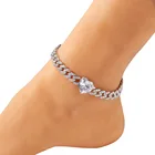 Bracelet Hip-hop Gem Collarbone Chain Ankle Bracelet A Variety Of Short Length Cuban Chain Wholesale