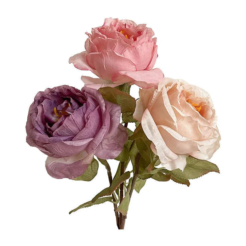 Hot Sell Artificial Single Rose Flowers Wedding Decoration Peony Flower Home Decoration Items