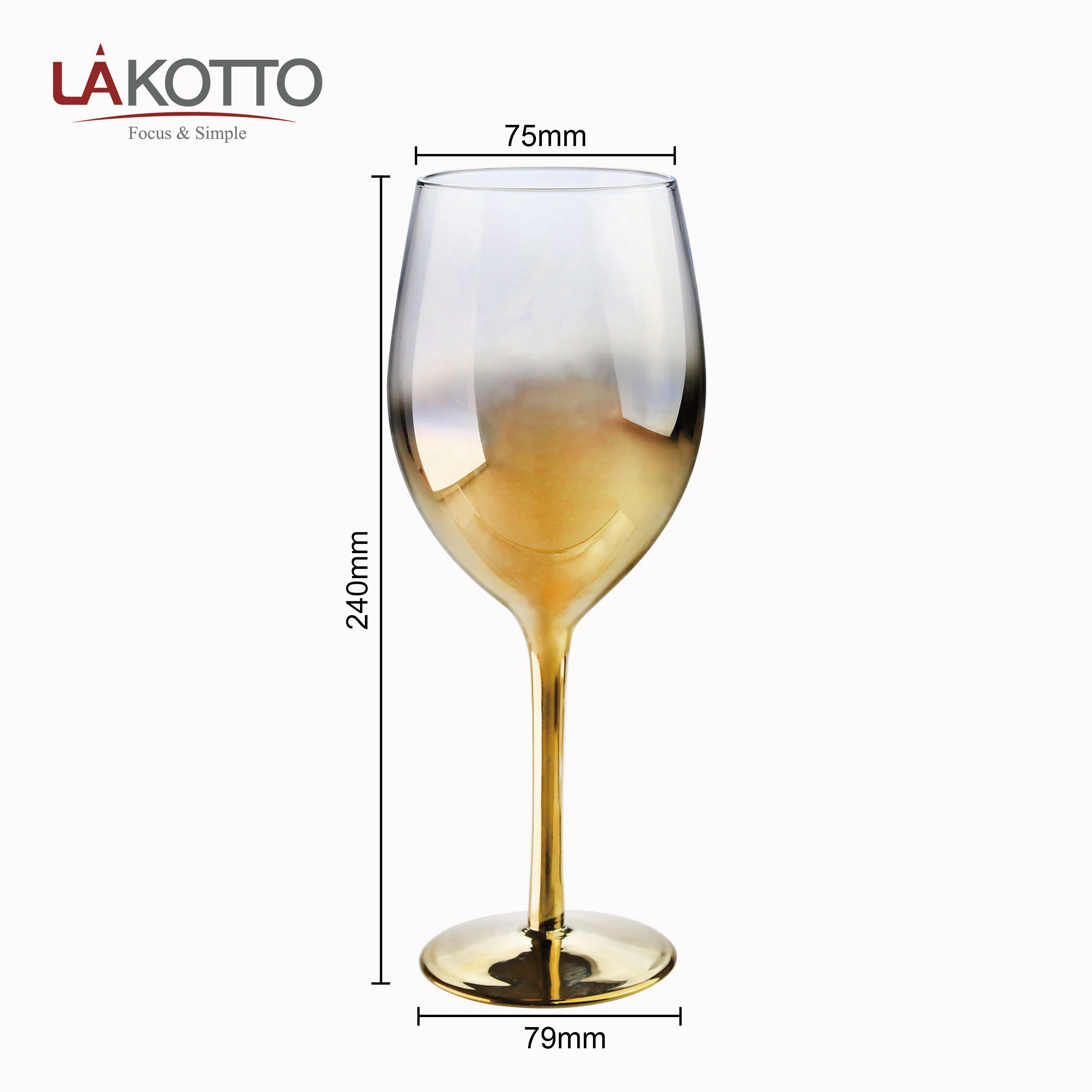 high quality clear  coffee 600ml glass goblet soda-lime glass champagne glass goblet