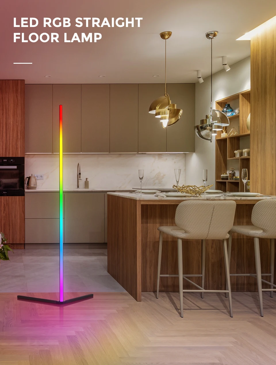 Modern Smart Corner Floor Lamp Cm Dream Color Rgbw Led Pixel Strip