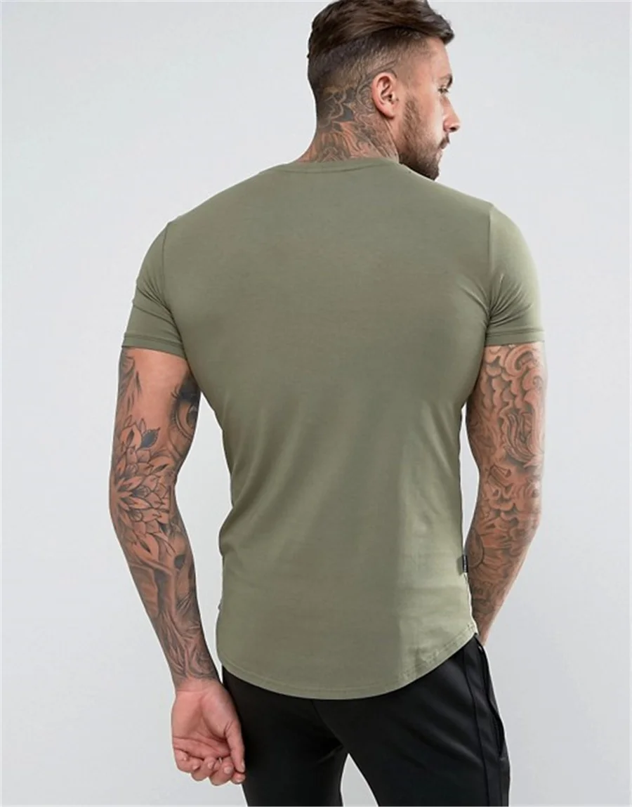 Plain Green Slim Fit Blank Tshirts 2022 Wholesale 100 Cotton Quick