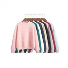 Fleece Sweatshirt Sweatshirt Hoodie Female Plain Solid Color Stand Collar Fleece Fall Sweatshirt Hoodie