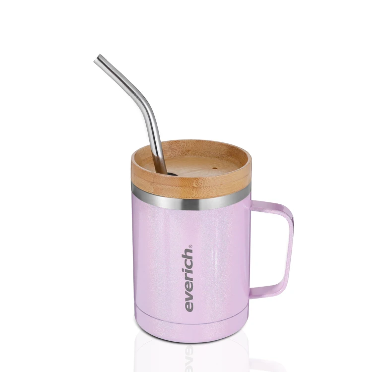 New Design Fashional Color And Outstanding Wide Mouth Stainless Steel Coffee Cups Mug With Lids