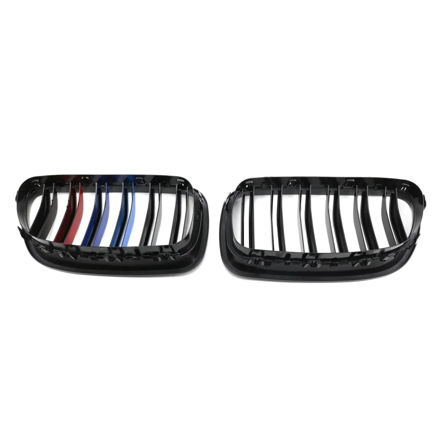 product tiypeor car led lighting front grille 2 slat front grille carbon look glossy black mesh grille for bmw 5 series f10 2010 2017-10