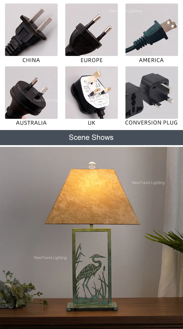 tr0021 classical style indoor decoration restaurant hotel room chinese style crane vintage led table lamp-3