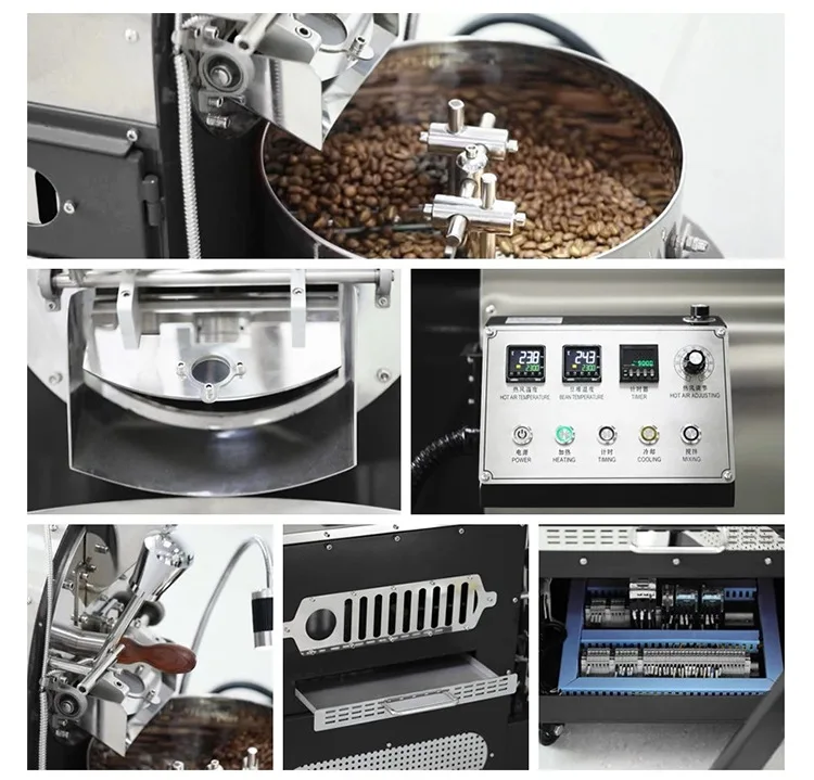 Ethiopian Coffee Roaster Machine 5kg Industrial 1kg Coffee Roasting
