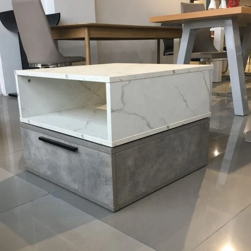 NOVA TLEA006 Modern Home Furniture Living Room Coffee Table Marble Texture Sidetable