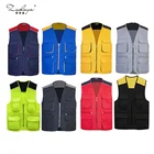 Vest In Stock Can Be Customed Safety Vest Colorful Breathable Safety Workwear Outdoor Vest With Pockets