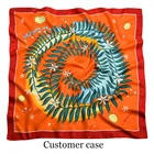 Scarfs Custom Designer High Quality Ladies' Double Sided Printed Silk Twill Satin Kerchief Scarfs With Logo Wholesale