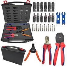 Solar Tool Bag Crimping Tool for 2.5 4.0 6.0mm Solar Panel PV Cable with Wire Cable Cutter Stripper Spanner and Connectors