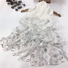 Wholesale Hot Sale 2021 Women's Fashion Luxury Design Pattern Customizable 70*180cm Silk Scarf