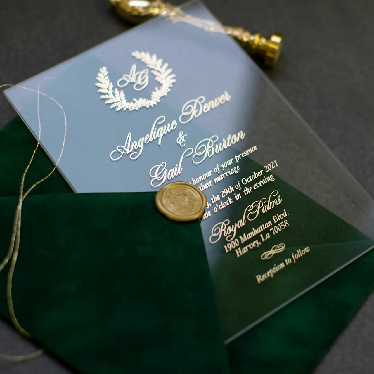 Luxury Wedding Invitations Complete with Envelopes 