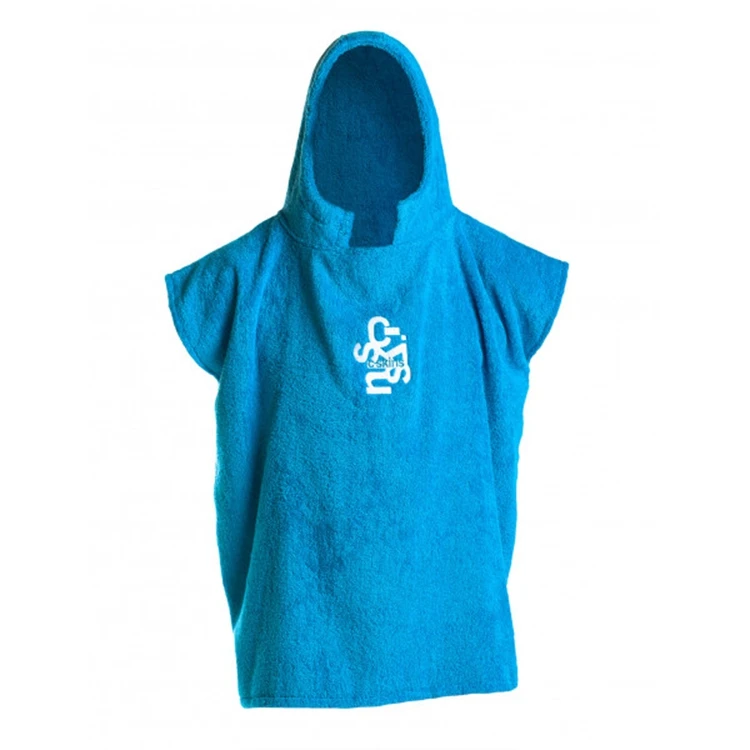 bamboo/cotton kids hooded beach poncho towel with logo