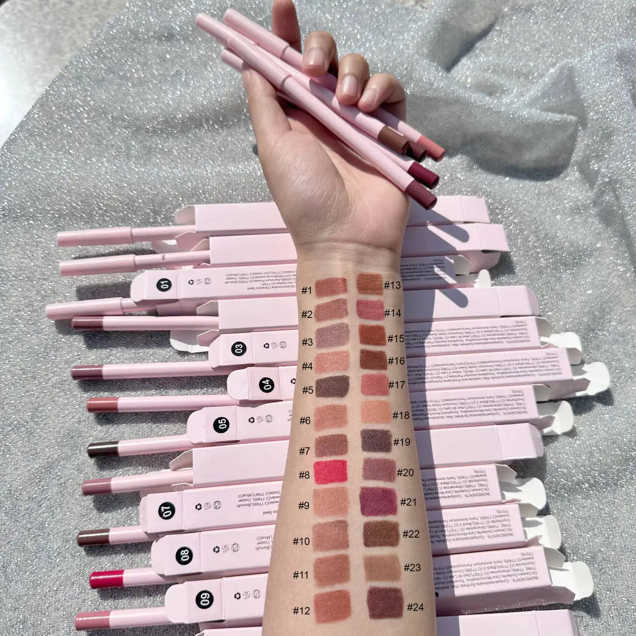 New Sexy Oem 24 Colors Lipliner Custom Logo Waterproof Nude Lip Liner