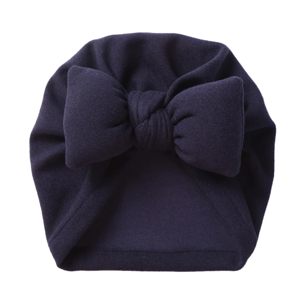 2022 New Fall Winter Baby Turban Knot Hats Thick Newborn Infant Toddler Hospital Hat Cotton Head Wrap