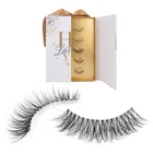 Eyelashes 2020 OEM Natural Strip Lashes Super Soft 3D Faux Mink Invisible Strip Eyelashes